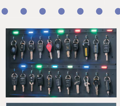 RFID key locker with LED guidance